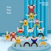 Wooden Stacking Game Hercules Acrobatic Troupe Interlock Toys Balancing Blocks for Toddlers - 12 PCS