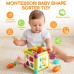 Activity Cube, 6-in-1 Shape Sorter Toy Development Learning Toy for Baby, Toddler, 12-18 Months - XQS-2070A
