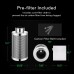 VIVOSUN 8-Inch Air Carbon Filter, Odour Control Filter with Pre-Filter Included, Reversible Flange for Inline Duct Fan, Grow Tent, 8" x 22"
