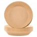 50 PCS 6.3 Inch Air Fryer Disposable Paper Liner, Tray, Non-Stick Cooking Paper, Paper Baking Sheets Non Curl Burn (Brown)