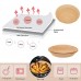 50 PCS 6.3 Inch Air Fryer Disposable Paper Liner, Tray, Non-Stick Cooking Paper, Paper Baking Sheets Non Curl Burn (Brown)