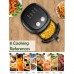 4Qt Air Fryer, 1400W Compact Air Fryer with 8 Preset Modes, Dual Knob Control, Non-Stick Basket, Auto Shut-Off - AF357-M