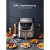 AICOOK 5.5L Air Fryer with Digital Display, Temperature Control, 8 Preset Cooking Modes, Recipe Book