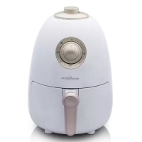 2L Air Fryer, Compact Air Fryer with Dual Knob Control, Non-Stick Fry Basket, Recipe Book (White) - CAAW-851