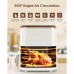 5.3 Qt Air Fryer with Cooking Window 7 Presets 1350W White