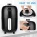 iRUNTEK 1.2L Mini Air Fryer, Compact Air Fryer with Dual Knob Control, Non-Stick, Recipe Book, 50pcs Parchment Paper Liners for 1-2 Persons, Dorm - HF-1101-C