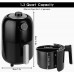 iRUNTEK 1.2L Mini Air Fryer, Compact Air Fryer with Dual Knob Control, Non-Stick, Recipe Book, 50pcs Parchment Paper Liners for 1-2 Persons, Dorm - HF-1101-C