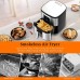 KITCHER 6.8QT Air Fryer, Oil Free Oven with LED Touch Screen, 8 Cooking Functions, Temperature Timer Control, 50 Recipes (Silver) - KAF6501