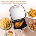 KITCHER 6.8QT Air Fryer, Oil Free Oven with LED Touch Screen, 8 Cooking Functions, Temperature Timer Control, 50 Recipes (Silver) - KAF6501