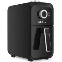 NUTRIFRYER 4QT Air Fryer, 1400W Small Compact Airfryer with Non-Stick Basket, 50PCS Parchment Paper Liners, Recipe Instructions 