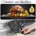 NUTRIFRYER 4QT Air Fryer, 1400W Small Compact Airfryer with Non-Stick Basket, 50PCS Parchment Paper Liners, Recipe Instructions 