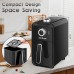 NUTRIFRYER 4QT Air Fryer, 1400W Small Compact Airfryer with Non-Stick Basket, 50PCS Parchment Paper Liners, Recipe Instructions 