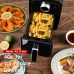 NUTRIFRYER 4QT Air Fryer, 1400W Small Compact Airfryer with Non-Stick Basket, 50PCS Parchment Paper Liners, Recipe Instructions 