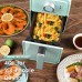 NUTRIFRYER 4QT Air Fryer, 1400W Small Compact Airfryer with Non-Stick Basket, 50PCS Parchment Paper Liners, Recipe Instructions 