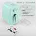 NUTRIFRYER 4QT Air Fryer, 1400W Small Compact Airfryer with Non-Stick Basket, 50PCS Parchment Paper Liners, Recipe Instructions 