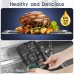 NUTRIFRYER 4QT Air Fryer, 1400W Small Compact Airfryer with Non-Stick Basket, 50PCS Parchment Paper Liners, Recipe Instructions 