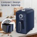 NUTRIFRYER 4QT Air Fryer, 1400W Small Compact Airfryer with Non-Stick Basket, 50PCS Parchment Paper Liners, Recipe Instructions 