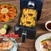 NUTRIFRYER 4QT Air Fryer, 1400W Small Compact Airfryer with Non-Stick Basket, 50PCS Parchment Paper Liners, Recipe Instructions 
