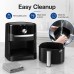4.2L Air Fryer Grill, 2-in-1 Compact Countertop Air Fryer with Manual Dial, Removable Basket & Grill Rack, Easy-Clean Black Cooker for Fries, Steak, Wings & Veggies