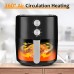 SyncLiving 4.8Qt Air Fryer, Compact Air Fryer with Dual Knob Control, Non-Stick Fry Basket, Auto Shut-Off, Recipe Book - YJ-310D