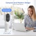Desktop Air Purifier, Small Air Ionizer with 3 Stage Filtration System, H13 HEPA Filter, 2 Speeds for Home, Bedroom, Pets, Odor, Smoke, Pollen (White) - F001
