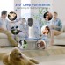 Desktop Air Purifier, Small Air Ionizer with 3 Stage Filtration System, H13 HEPA Filter, 2 Speeds for Home, Bedroom, Pets, Odor, Smoke, Pollen (White) - F001
