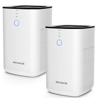 ROVACS 3-in-1 Air Purifier with 3 Modes, H13 True HEPA Filter, Activated Carbon Filter for Bedroom, Living Room, Office(2 Pack)