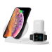 3 in 1 Qi Wireless Fast Charging Stand for iPhone 8/ 8Plus/ X/ Xr/ Xs/ Xs Max, Apple Watch 1/ 2/ 3/ 4, and Airpods support