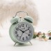 FLOITTUY Alarm Clock, 4" Twin Bell Analog Alarm Clock with Extra Loud, Non-Ticking, Backlight for Home, Bedroom, Bedside Table (Green)