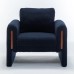  Modern Bouclé Accent Armchair 35.5" Wide Upholstered Lounge Chair with Track Arms, Enclosed Base, Foam Cushion, Wood Frame for Living Room, Bedroom, Office