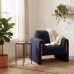  Modern Bouclé Accent Armchair 35.5" Wide Upholstered Lounge Chair with Track Arms, Enclosed Base, Foam Cushion, Wood Frame for Living Room, Bedroom, Office