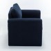  Modern Bouclé Accent Armchair 35.5" Wide Upholstered Lounge Chair with Track Arms, Enclosed Base, Foam Cushion, Wood Frame for Living Room, Bedroom, Office