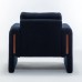  Modern Bouclé Accent Armchair 35.5" Wide Upholstered Lounge Chair with Track Arms, Enclosed Base, Foam Cushion, Wood Frame for Living Room, Bedroom, Office