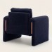  Modern Bouclé Accent Armchair 35.5" Wide Upholstered Lounge Chair with Track Arms, Enclosed Base, Foam Cushion, Wood Frame for Living Room, Bedroom, Office
