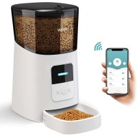 6L Automatic Pet Feeder, Wi-Fi Enabled Cat Dog Feeder Pet Dry Food, Auto Food Dispenser with Portion Control 1-15 Meals Per Day, Distribution Alarms and Voice Recorder