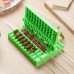 BBQ Skewer Maker Tool, Portable Green Kabob Skewering Mold for Meat, Vegetables, Tofu & Kebab Prep, Reusable Plastic Grill Accessory for Outdoor Barbecue and Kitchen Cooking