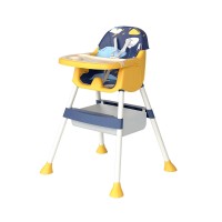 Toytexx Baby High Chair, Dining Feeding Booster Seat with Adjustable Legs, Safety Belt, Anti-Slip, Dining Tray (Blue)