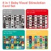 Baby Visual Stimulation Cards, 4 in 1 Flash Cards 80 PCS Cards for Newborn Infant Babies 0-36 Months