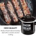 Bacon Grease Vintage Storage Container with Strainer, Cooking Oil Filter with Airtight Lid for Home, Kitchen, Cooking