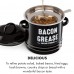 Bacon Grease Vintage Storage Container with Strainer, Cooking Oil Filter with Airtight Lid for Home, Kitchen, Cooking