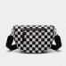 Checkered Crossbody Bag for Women, Black White Crescent Shoulder Purse with Wide Adjustable Strap, Zipper Closure, Mini Pouch, Daily Travel Fashion Bag Model 296-1 Checkered Crossbody Bag for Women, Black White Crescent Shoulder Purse with Wide Adjustable Strap, Zipper Closure, Mini Pouch, Daily Travel Fashion Bag Model 296-1