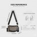 Checkered Crossbody Bag for Women, Crescent Plaid Shoulder Purse with Adjustable Strap, Zipper Closure, Mini Card Pouch, Studded Fashion Bag for Daily Travel Model 389-P Checkered Crossbody Bag for Women, Crescent Plaid Shoulder Purse with Adjustable Strap, Zipper Closure, Mini Card Pouch, Studded Fashion Bag for Daily Travel Model 389-P