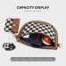 Checkered Crossbody Bag for Women, Crescent Plaid Shoulder Purse with Adjustable Strap, Zipper Closure, Mini Card Pouch, Studded Fashion Bag for Daily Travel Model 389-P Checkered Crossbody Bag for Women, Crescent Plaid Shoulder Purse with Adjustable Strap, Zipper Closure, Mini Card Pouch, Studded Fashion Bag for Daily Travel Model 389-P