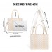 Checkered Tote Bag for Women, Beige Plaid Crossbody Handbag with Top Handles, Adjustable Shoulder Strap, Large Capacity Vegan Leather Purse for Work, Travel, Daily Use Model  458