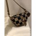 Checkered Shoulder Bag for Women, Small Crossbody Purse with Adjustable Strap, Mini Plaid Handbag with Zipper, Coin Pouch, Black Brown Fashion Bag for Daily Use, Travel, Shopping Model 248-P