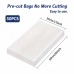 Vacuum Sealer Bags 50 Pack Pre-Cut Food Storage Pouches, Textured One-Side Design, Easy Tear, Compatible with Vacuum Sealer Machines  25 x 50 cm Kitchen Use
