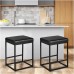 2PCS Square Bar Stool Set with PU Leather Cushion 24"Counter & Bar Height Heavy-Duty Metal Frame, Footrest, Non-Slip Feet for Kitchen Island, Bar, Dining 2PCS Square Bar Stool Set with PU Leather Cushion 24"Counter & Bar Height Heavy-Duty Metal Frame, Footrest, Non-Slip Feet for Kitchen Island, Bar, Dining