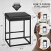 2PCS Square Bar Stool Set with PU Leather Cushion 24"Counter & Bar Height Heavy-Duty Metal Frame, Footrest, Non-Slip Feet for Kitchen Island, Bar, Dining 2PCS Square Bar Stool Set with PU Leather Cushion 24"Counter & Bar Height Heavy-Duty Metal Frame, Footrest, Non-Slip Feet for Kitchen Island, Bar, Dining