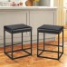 2PCS Square Bar Stool Set with PU Leather Cushion 24"Counter & Bar Height Heavy-Duty Metal Frame, Footrest, Non-Slip Feet for Kitchen Island, Bar, Dining 2PCS Square Bar Stool Set with PU Leather Cushion 24"Counter & Bar Height Heavy-Duty Metal Frame, Footrest, Non-Slip Feet for Kitchen Island, Bar, Dining