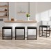 2PCS Square Bar Stool Set with PU Leather Cushion 24"Counter & Bar Height Heavy-Duty Metal Frame, Footrest, Non-Slip Feet for Kitchen Island, Bar, Dining 2PCS Square Bar Stool Set with PU Leather Cushion 24"Counter & Bar Height Heavy-Duty Metal Frame, Footrest, Non-Slip Feet for Kitchen Island, Bar, Dining
